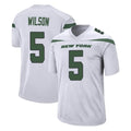Johmsee NY.Jets #5 Garrett Wilson Player White Spotlight Home Game Stitched Jerseys