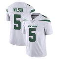 Johmsee NY.Jets #5 Garrett Wilson Player White Spotlight Limited Vapor Home Game Stitched Jerseys