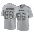 Johmsee NY.Jets #66 Joe Tippmann Player Gray Limited Atmosphere Fashion Home Game Stitched Jerseys
