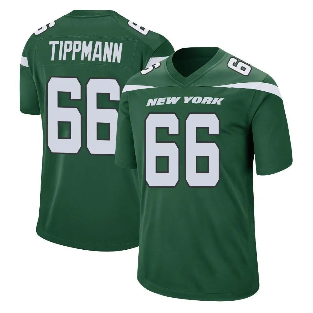 Johmsee NY.Jets #66 Joe Tippmann Player Green Home Game Stitched Jerseys