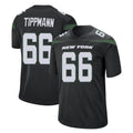 Johmsee NY.Jets #66 Joe Tippmann Player Stealth Black Home Game Stitched Jerseys