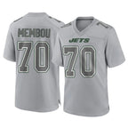 Johmsee NY.Jets #70 Armand Membou Player Gray Limited Atmosphere Fashion Home Game Stitched Jerseys