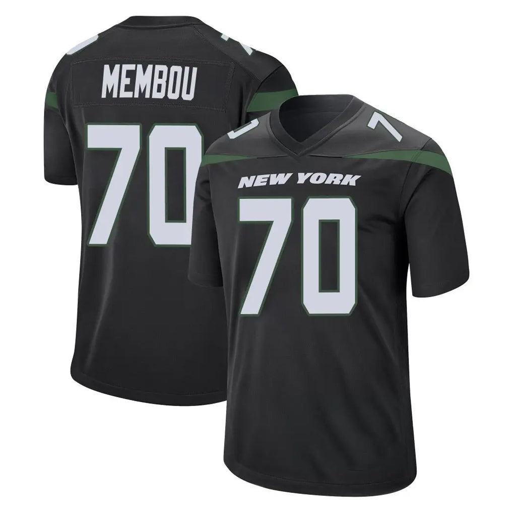Johmsee NY.Jets #70 Armand Membou Player Stealth Black Home Game Stitched Jerseys