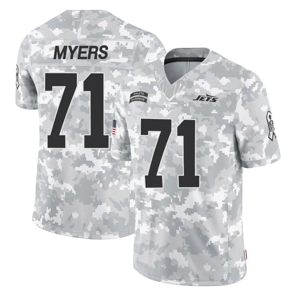 Johmsee NY.Jets #71 Josh Myers Player Arctic Camo Salute to Service Limited Game Stitched Jerseys