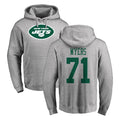 Johmsee NY.Jets #71 Josh Myers Player Gray LOGO Pullover Hoodies Limited Game Stitched Jerseys