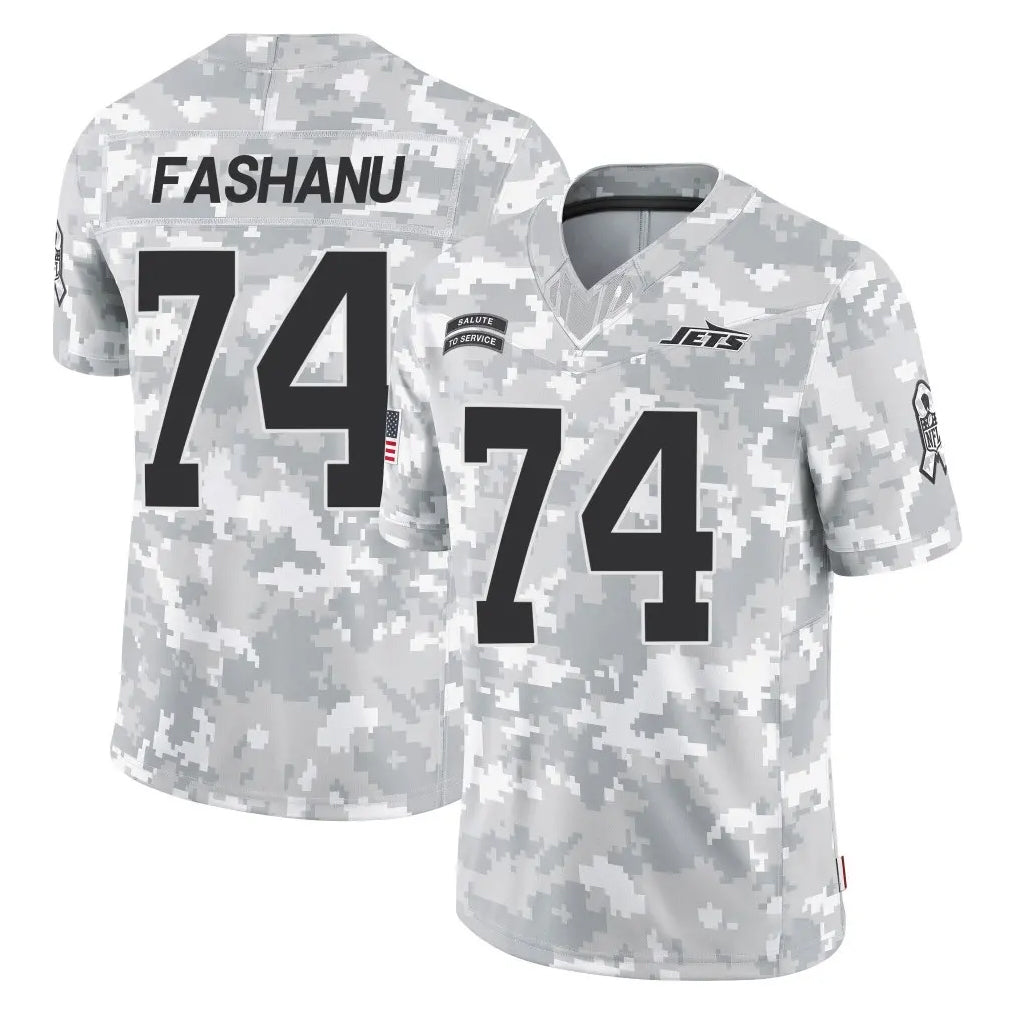 Johmsee NY.Jets #74 Olu Fashanu Player Arctic Camo Salute to Service Limited Game Stitched Jerseys