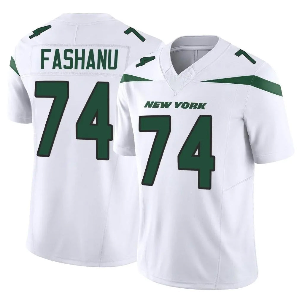 Johmsee NY.Jets #74 Olu Fashanu Player White Limited Vapor F.U.S.E. Home Game Stitched Jerseys