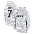 Johmsee NY.Jets #7 Geno Smith Player Arctic Camo Salute to Service Pullover Hoodies Limited Game Stitched Jerseys