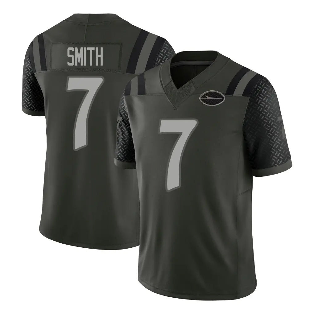 Johmsee NY.Jets #7 Geno Smith Player Green Limited 2025 Rivalries Collection Home Game Stitched Jerseys