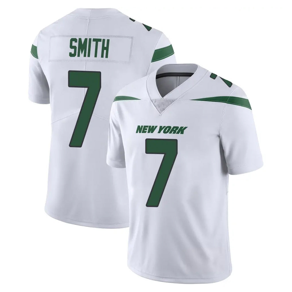 Johmsee NY.Jets #7 Geno Smith Player White Spotlight Limited Vapor Home Game Stitched Jerseys