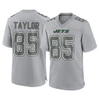 Johmsee NY.Jets #85 Mason Taylor Player Gray Limited Atmosphere Fashion Home Game Stitched Jerseys