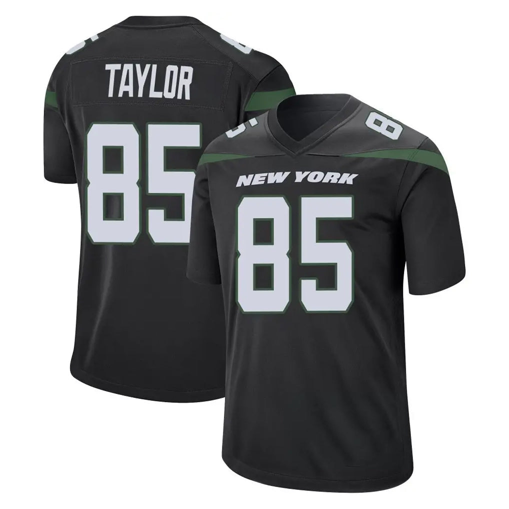 Johmsee NY.Jets #85 Mason Taylor Player Stealth Black Home Game Stitched Jerseys
