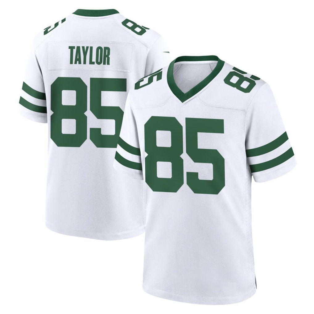 Johmsee NY.Jets #85 Mason Taylor Player White Legacy Home Game Stitched Jerseys