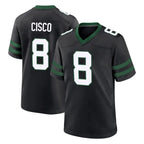 Johmsee NY.Jets #8 Andre Cisco Player Black Legacy Home Game Stitched Jerseys