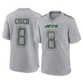 Johmsee NY.Jets #8 Andre Cisco Player Gray Limited Atmosphere Fashion Home Game Stitched Jerseys