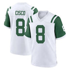 Johmsee NY.Jets #8 Andre Cisco Player White Classic Home Game Stitched Jerseys