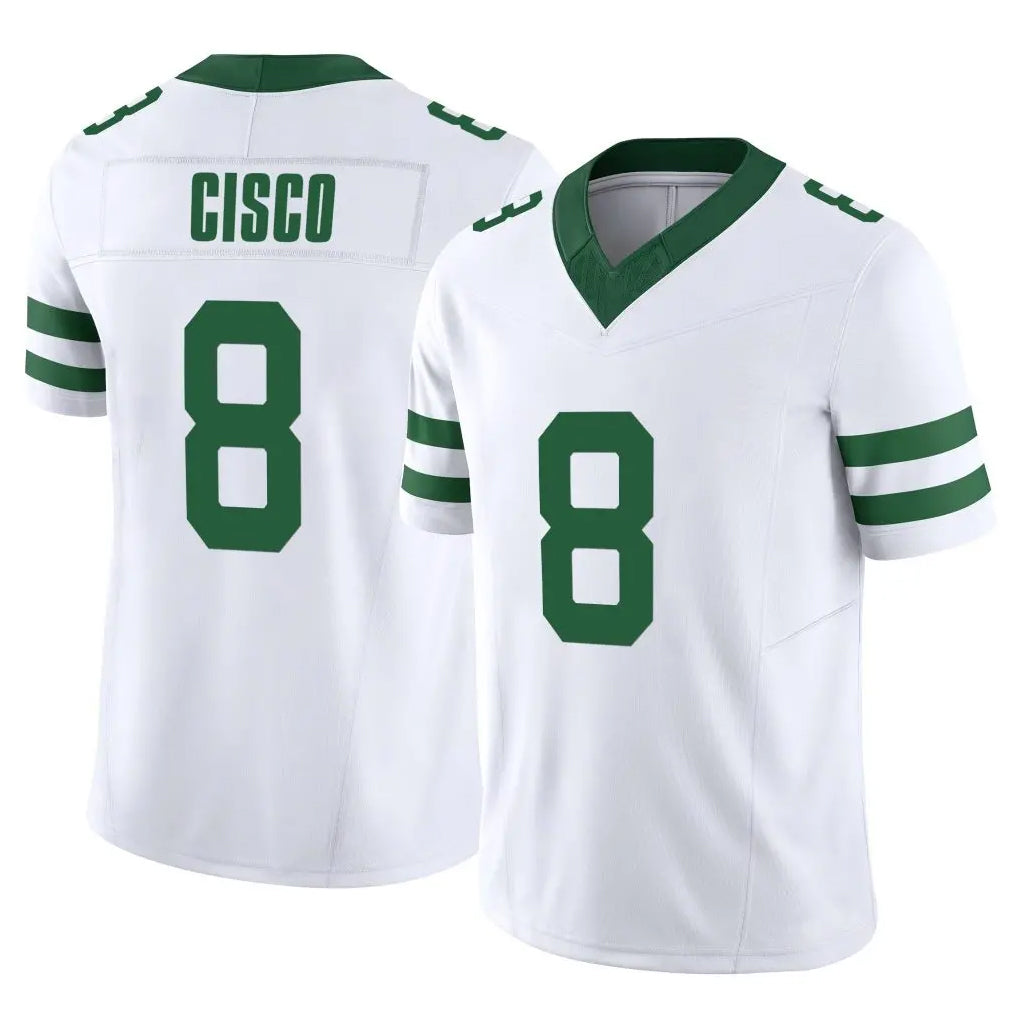 Johmsee NY.Jets #8 Andre Cisco Player White Legacy Limited Vapor F.U.S.E. Home Game Stitched Jerseys