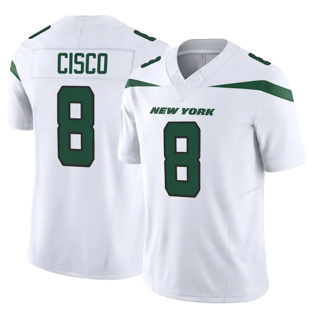 Johmsee NY.Jets #8 Andre Cisco Player White Limited Vapor F.U.S.E. Home Game Stitched Jerseys