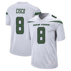 Johmsee NY.Jets #8 Andre Cisco Player White Spotlight Home Game Stitched Jerseys