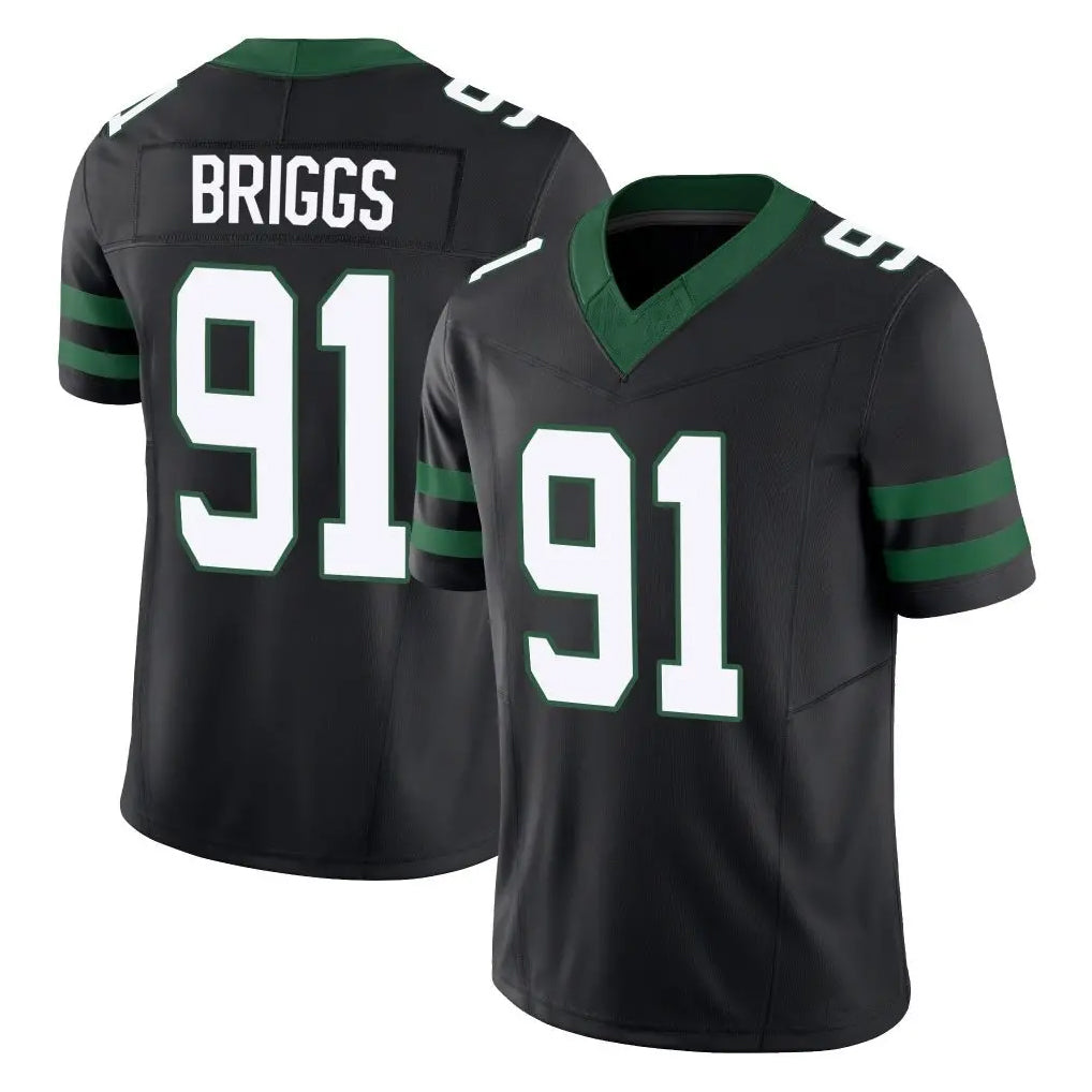 Johmsee NY.Jets #91 Jowon Briggs Player Black Limited Legacy Vapor F.U.S.E. Home Game Stitched Jerseys