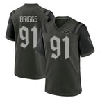 Johmsee NY.Jets #91 Jowon Briggs Player Green 2025 Rivalries Collection Home Game Stitched Jerseys