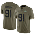 Johmsee NY.Jets #91 Jowon Briggs Player Olive Salute To Service Limited Stitched Jerseys