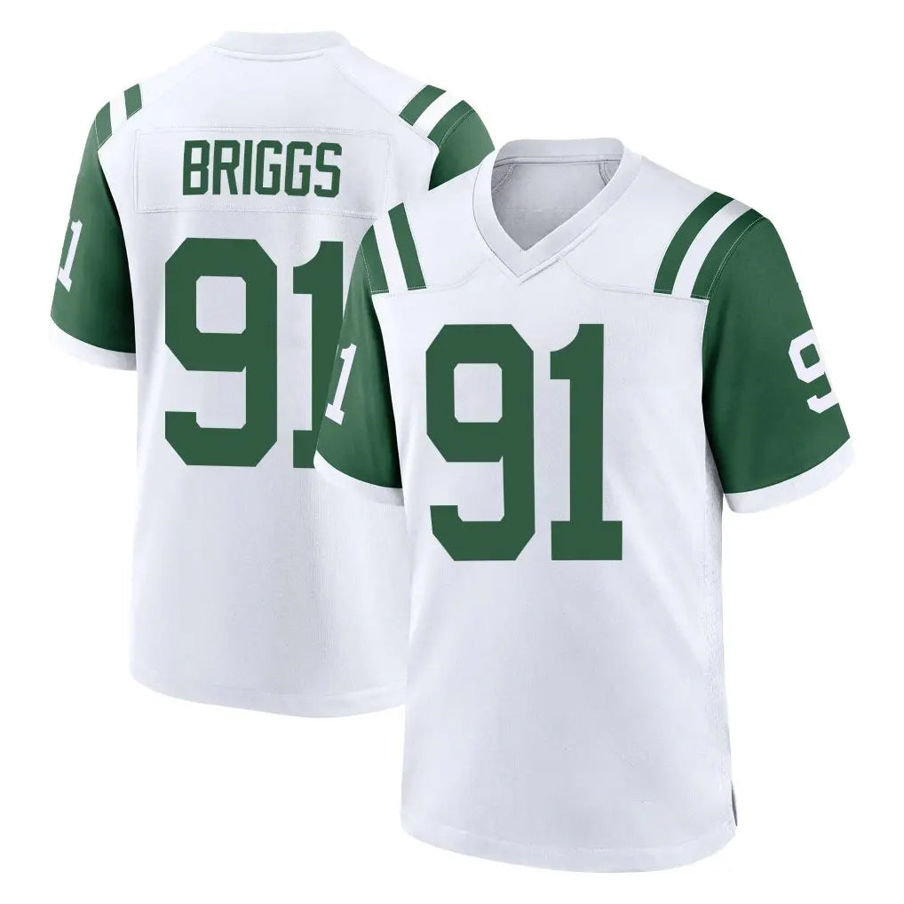 Johmsee NY.Jets #91 Jowon Briggs Player White Classic Home Game Stitched Jerseys