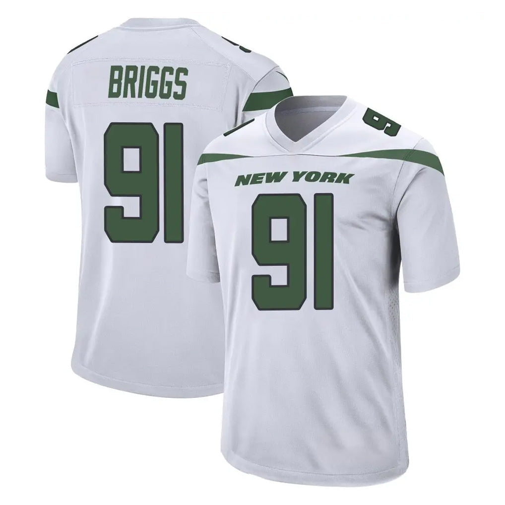 Johmsee NY.Jets #91 Jowon Briggs Player White Spotlight Home Game Stitched Jerseys