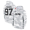 Johmsee NY.Jets #97 Harrison Phillips Player Arctic Camo Salute to Service Pullover Hoodies Limited Game Stitched Jerseys