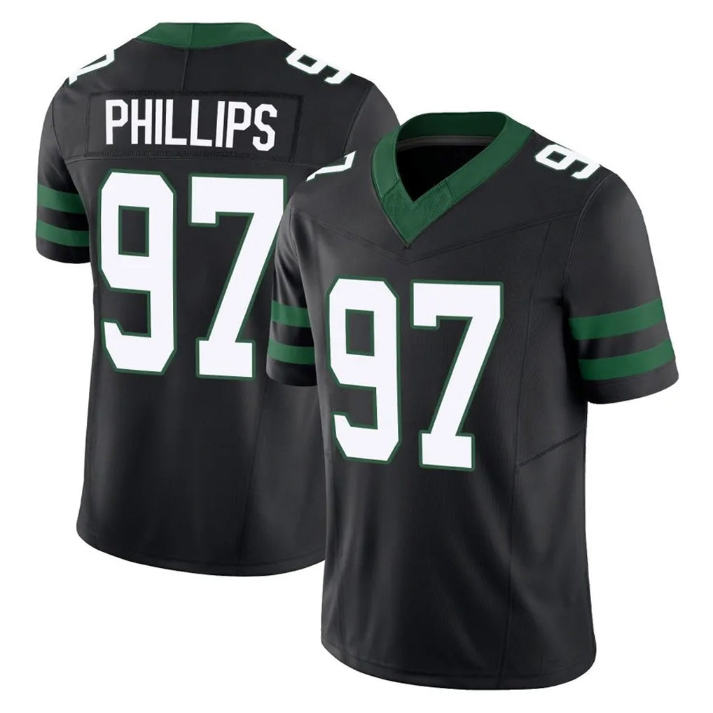 Johmsee NY.Jets #97 Harrison Phillips Player Black Limited Legacy Vapor F.U.S.E. Home Game Stitched Jerseys