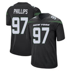 Johmsee NY.Jets #97 Harrison Phillips Player Stealth Black Home Game Stitched Jerseys