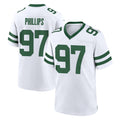Johmsee NY.Jets #97 Harrison Phillips Player White Legacy Home Game Stitched Jerseys