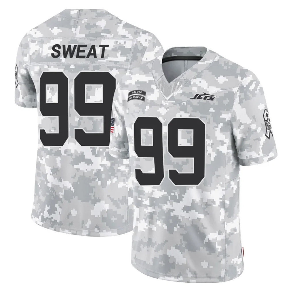 Johmsee NY.Jets #99 T'Vondre Sweat Player Arctic Camo Salute to Service Limited Game Stitched Jerseys