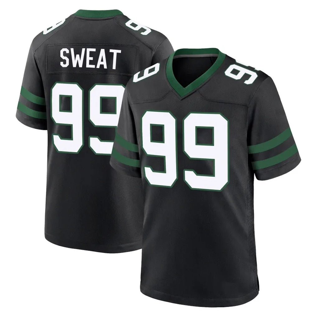 Johmsee NY.Jets #99 T'Vondre Sweat Player Black Legacy Home Game Stitched Jerseys