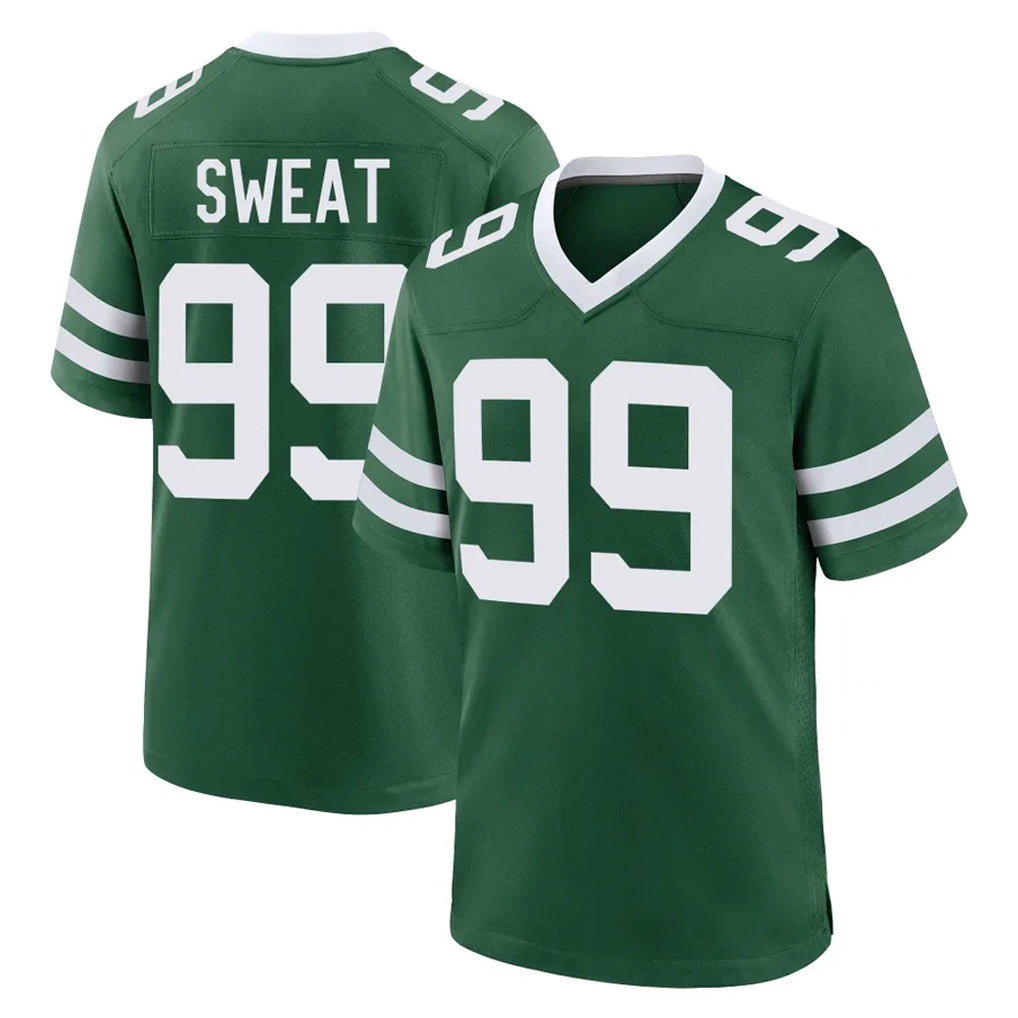 Johmsee NY.Jets #99 T'Vondre Sweat Player Green Legacy Home Game Stitched Jerseys