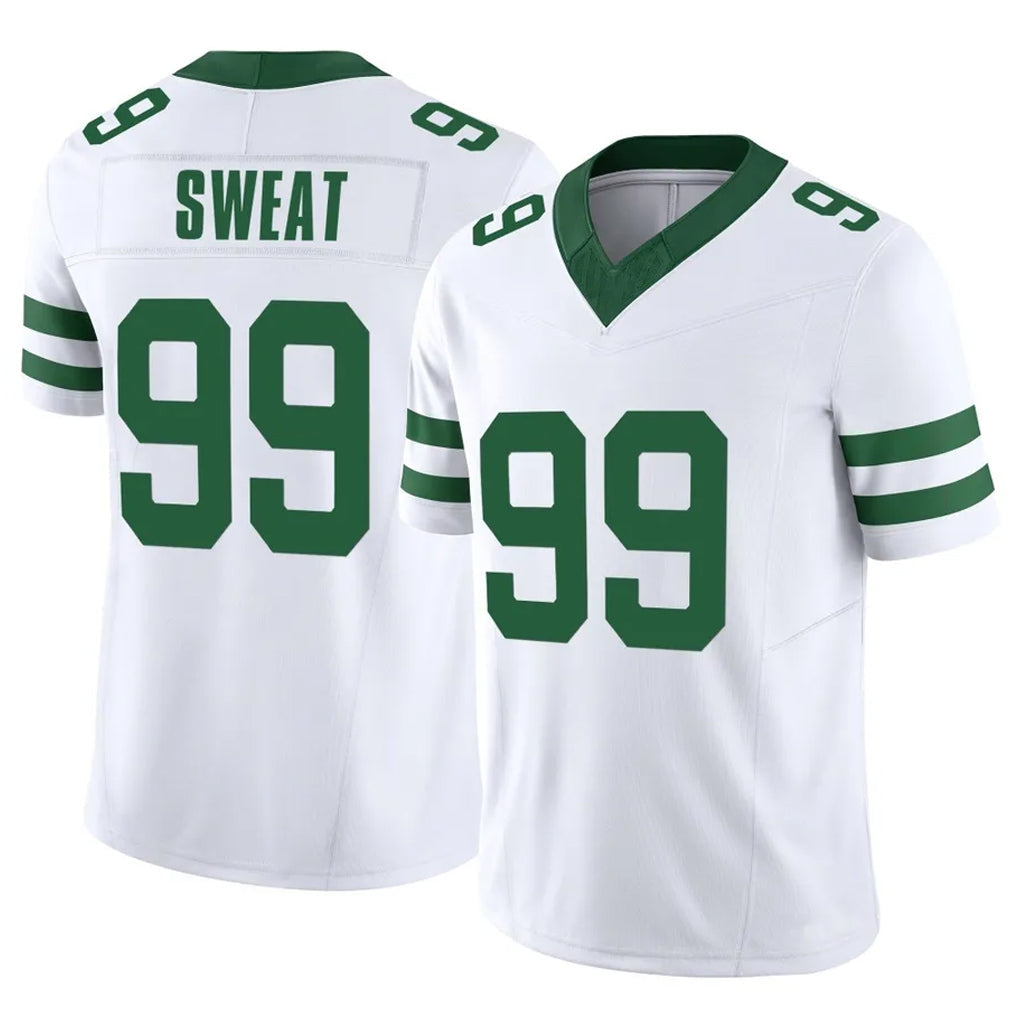 Johmsee NY.Jets #99 T'Vondre Sweat Player White Legacy Limited Vapor F.U.S.E. Home Game Stitched Jerseys