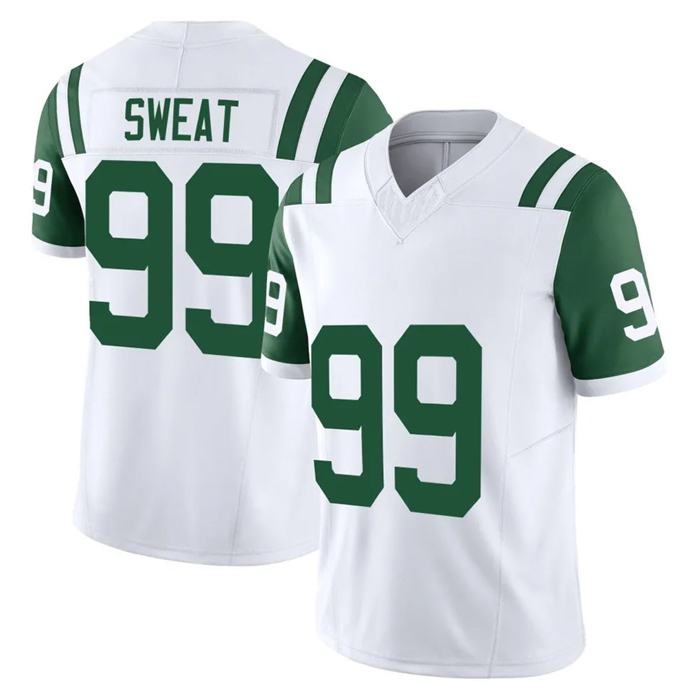 Johmsee NY.Jets #99 T'Vondre Sweat Player White Limited Classic Vapor F.U.S.E. Home Game Stitched Jerseys