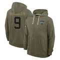Johmsee NY.Jets #9 Will McDonald IV Player Olive Salute to Service Pullover Hoodies Limited Stitched Jerseys