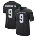 Johmsee NY.Jets #9 Will McDonald IV Player Stealth Black Home Game Stitched Jerseys