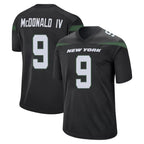 Johmsee NY.Jets #9 Will McDonald IV Player Stealth Black Home Game Stitched Jerseys
