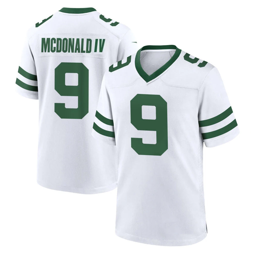 Johmsee NY.Jets #9 Will McDonald IV Player White Legacy Home Game Stitched Jerseys