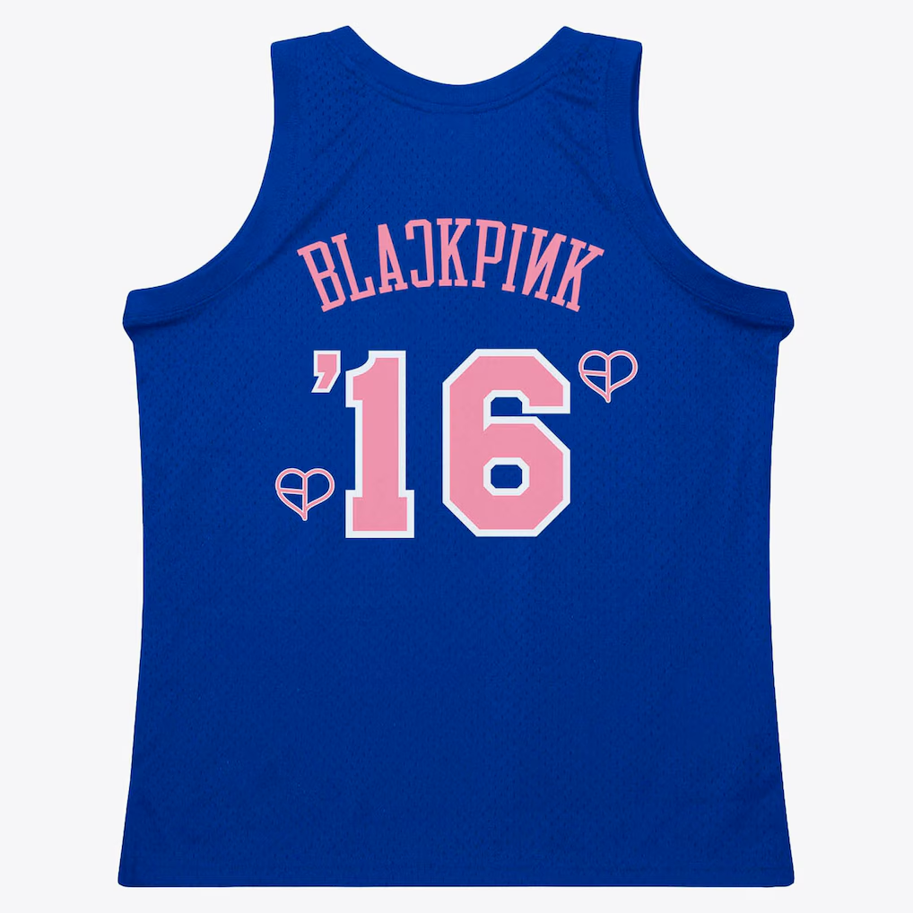 Johmsee NY.Knicks Mitchell & Ness x BLACKPINK Blue Hardwood Classics Swingman Jerseys - Limited Edition