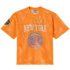Johmsee NY.Knicks OVO x  Orange Mesh Football Fashion Jerseys