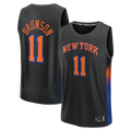Johmsee NY.Knicks #11 Jalen Brunson  Black Fast Break Jerseys - Statement Edition