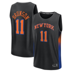 Johmsee NY.Knicks #11 Jalen Brunson  Black Fast Break Jerseys - Statement Edition