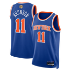Johmsee NY.Knicks #11 Jalen Brunson  Blue 2026  Finals Patch Swingman Jerseys - Icon Edition
