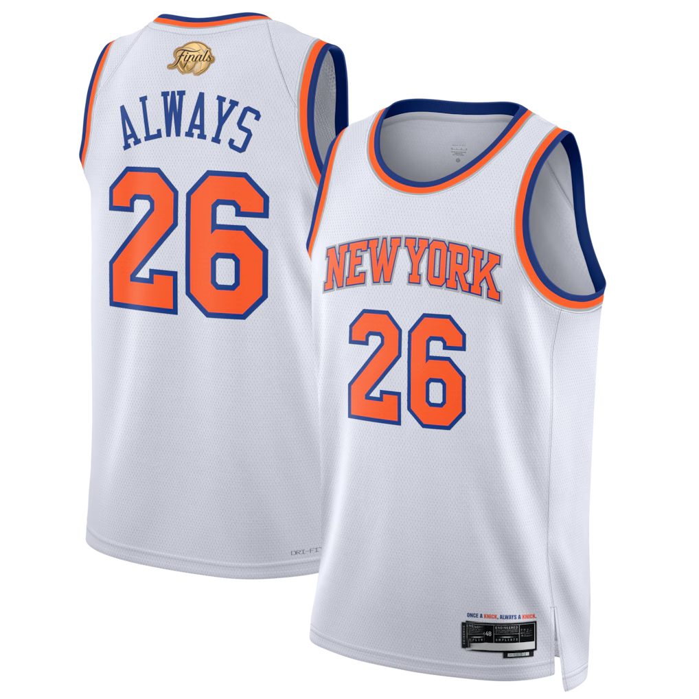 Johmsee NY.Knicks #26  White 2026 Finals Champions Always 26 Swingman Jerseys - Association Edition