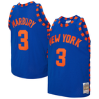 Johmsee NY.Knicks #3 Stephon Marbury Mitchell & Ness Blue 200506 Hardwood Classics Swingman Jerseys
