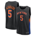 Johmsee NY.Knicks #5 Jose Alvarado  Black Fast Break Replica Jerseys - Statement Edition