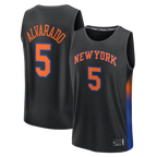 Johmsee NY.Knicks #5 Jose Alvarado  Black Fast Break Replica Jerseys - Statement Edition